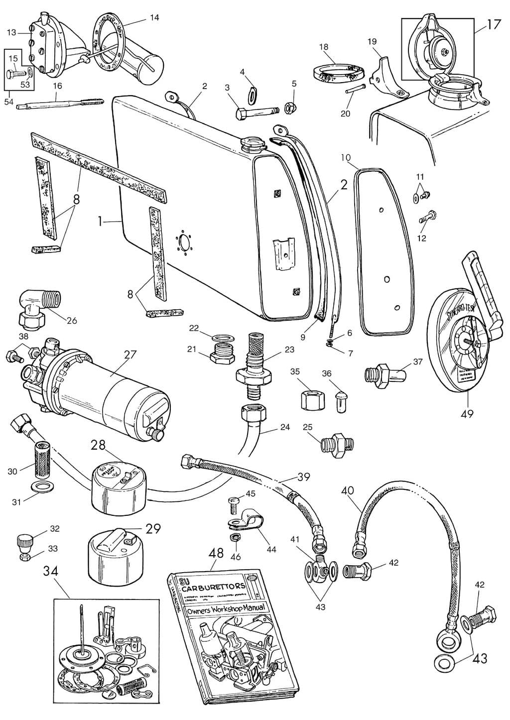 MGTC 1945-1949 - Fuel pumps | Webshop Anglo Parts - Fuel system - 1