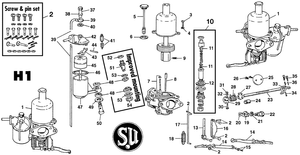 Carburettors - Austin-Healey Sprite 1958-1964 - Austin-Healey spare parts - H1 carburettor