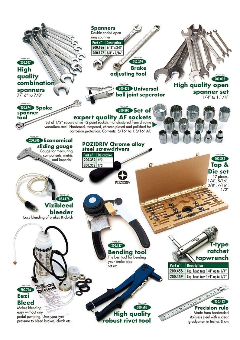 Tools 2 - Workshop & Tools - Maintenance & storage - Triumph Spitfire MKI-III, 4, 1500 1962-1980 - Tools 2 - 1