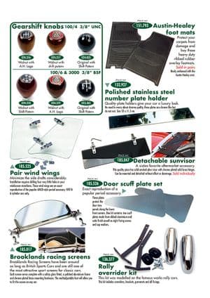 Deflettori - Austin Healey 100-4/6 & 3000 1953-1968 - Austin-Healey ricambi - Interior accessories