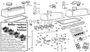 Cylinderhead - Austin-Healey Sprite 1964-80 - Austin-Healey spare parts - Rocker cover 1098/1275