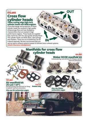 Amélioration moteur - MGB 1962-1980 - MG pièces détachées - Cross flow cylinderhead