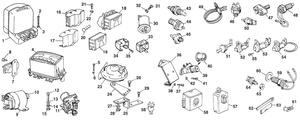 Regolatori, Scatole Fusibili, Interruttori e Relay - MG Midget 1964-80 - MG ricambi - Control box, fuses & switches