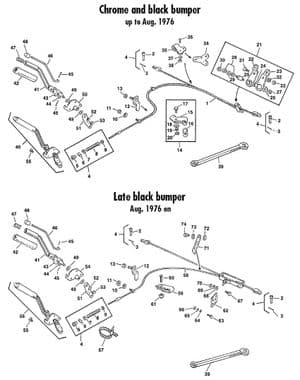 frein à main - MGB 1962-1980 - MG pièces détachées - Handbrake