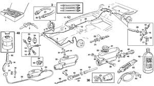 Circuit de freinage - Morris Minor 1956-1971 - Morris Minor pièces détachées - Master brake & lines