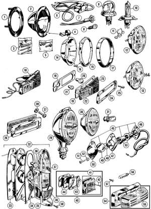 Eclairage - MGC 1967-1969 - MG pièces détachées - Lights & lamps